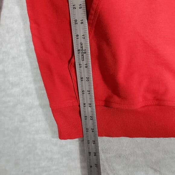 Champion Hoodie Mens Small Red Fleece Lined Athletic Wear Drawstring Pullover - Picture 4 of 8